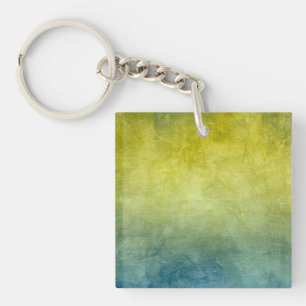 Grunge Colors - Gelb & Blau Schlüsselanhänger