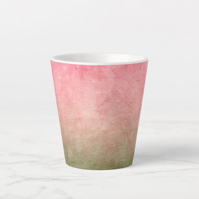 Grunge Colors - Rose Pink & Green Milchtasse (Vorderseite)