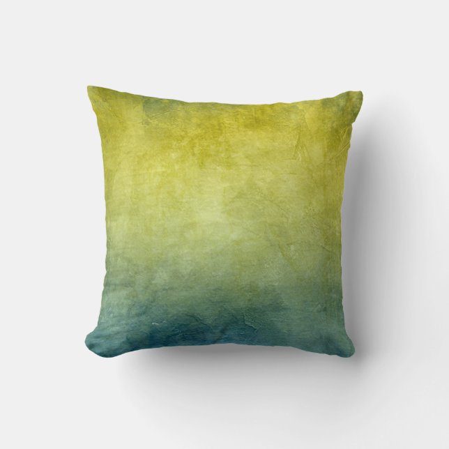 Grunge Colors - Yellow & Blue Kissen (Vorderseite)