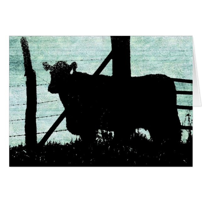 Grunge Cow Silhouette Toutes Les Occasions (Devant horizontal)
