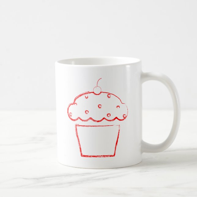 Grunge Cupcake Kaffeetasse (Rechts)