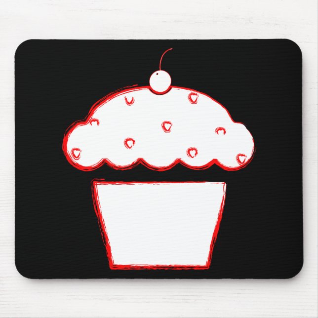 Grunge Cupcake Mousepad (Vorne)
