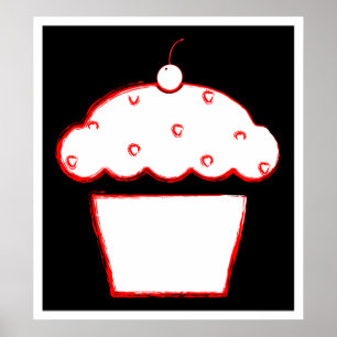Grunge Cupcake Poster