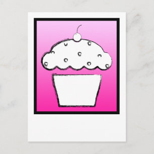 Grunge Cupcake Postkarte