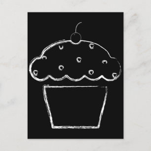 Grunge Cupcake Postkarte