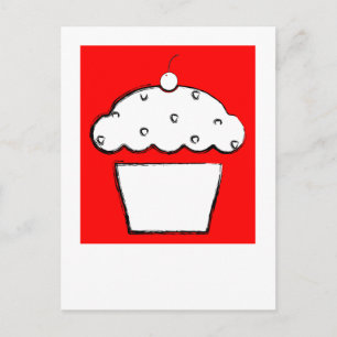 Grunge Cupcake Postkarte