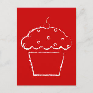 Grunge Cupcake Postkarte