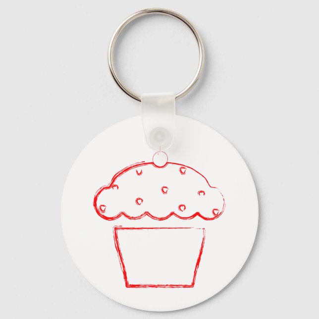 Grunge Cupcake Schlüsselanhänger (Vorderseite)