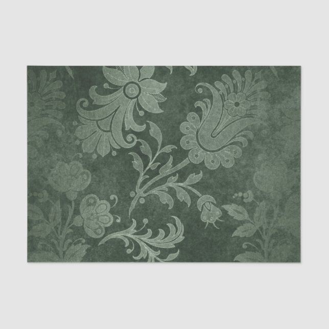 Grunge Damask Muster Seidenpapier (Vorderseite)