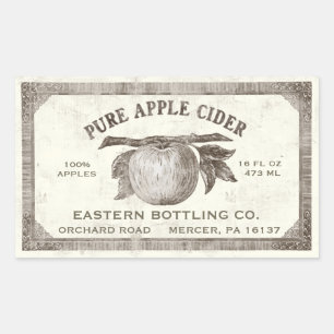 Grunge de Étiquette de cidre de pomme Vintage enti