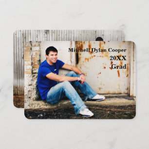 Grunge Décontracté - Faire-part de 3x5