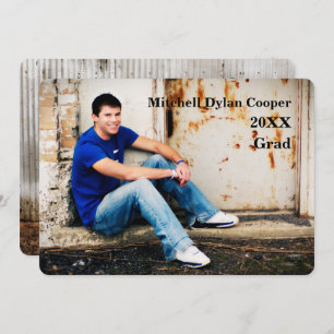 Grunge décontractée - faire-part d'obtention du