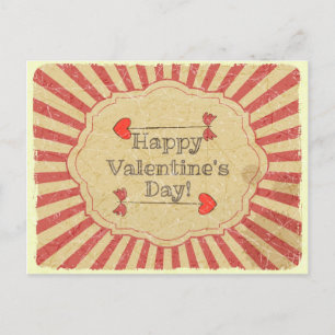 Grunge Design Valentine's Day Card Feiertagspostkarte