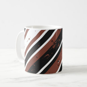 Grunge-Diagonal-Gestreiftes abstraktes Design Kaffeetasse