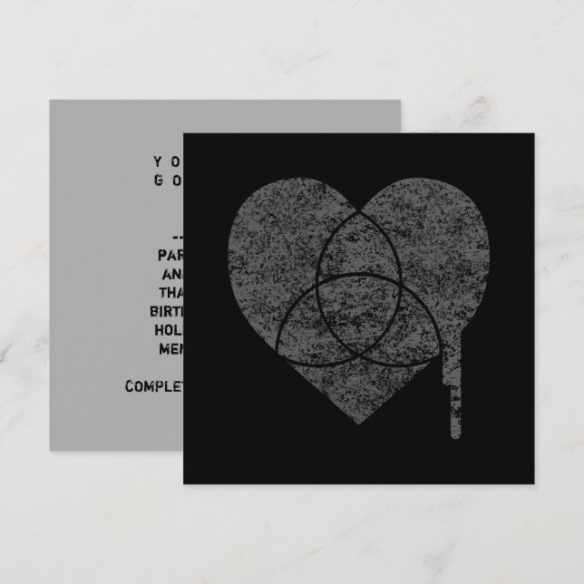 Grunge-Diagramm Einladung (Vorne/Hinten)