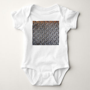 Grunge Diamantmetalle, geschweißte Stahlstruktur. Baby Strampler