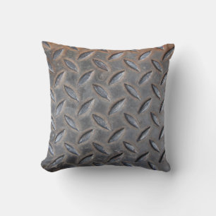 Grunge Diamantmetalle, geschweißte Stahlstruktur. Kissen