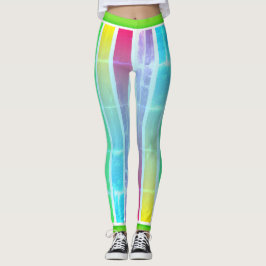 Grunge dick Vertikale, mehrfarbige Streifen Leggings