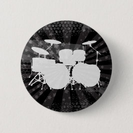 Grunge Drums Black Burst Button