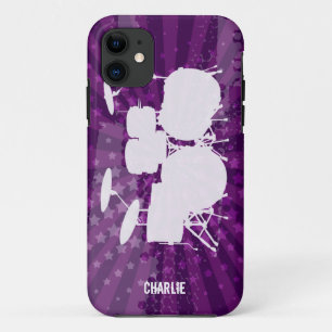 Grunge Drums Lila Burst Case-Mate iPhone Hülle