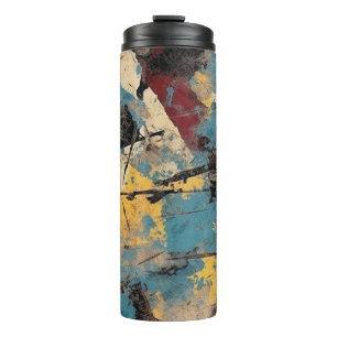 Grunge Dry Paint Textures Thermal Tumbler Thermosbecher