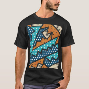 Grunge-Effekt Vintages Stoffmuster T-Shirt