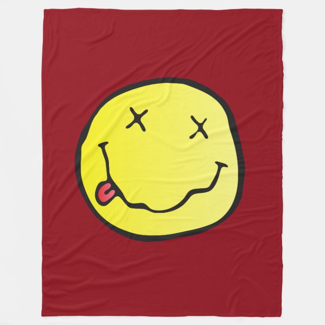 Grunge-Emoji-Decke Fleecedecke (Vorderseite)