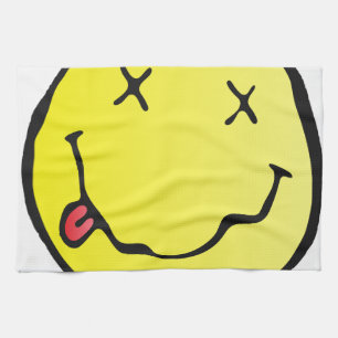 Grunge-Emoji Geschirrtuch