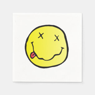 Grunge-Emoji-Papierservietten Serviette