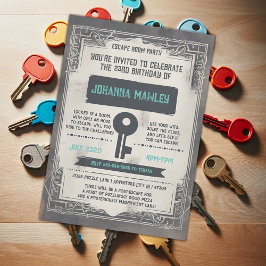 Grunge Escape Room Wichtige Geburtstagsparty Einla Einladung