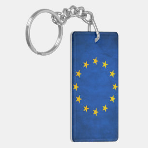 Grunge-europäische Gewerkschafts-Flagge Schlüsselanhänger