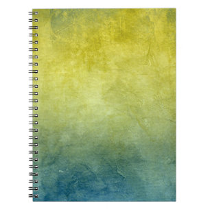 Grunge-Farben - Gelb & Blau Notizblock