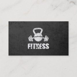 Grunge Fitness Personal Trainer Kettlebell Barbell Visitenkarte