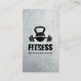 Grunge Fitness Personal Trainer Kettlebell Barbell Visitenkarte