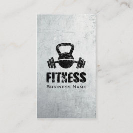 Grunge Fitness Personal Trainer Kettlebell Barbell Visitenkarte