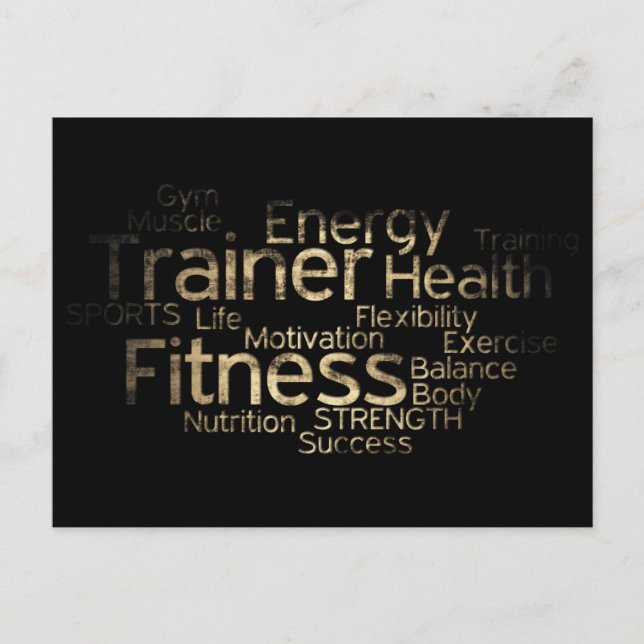 Grunge Fitness Postkarte (Vorderseite)