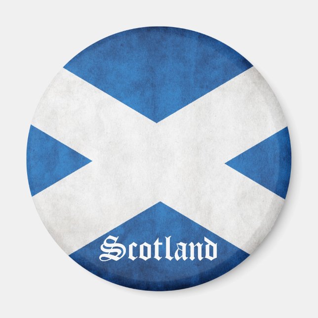 Grunge Flag für Schottland individuell angepasst Magnet (Vorne)