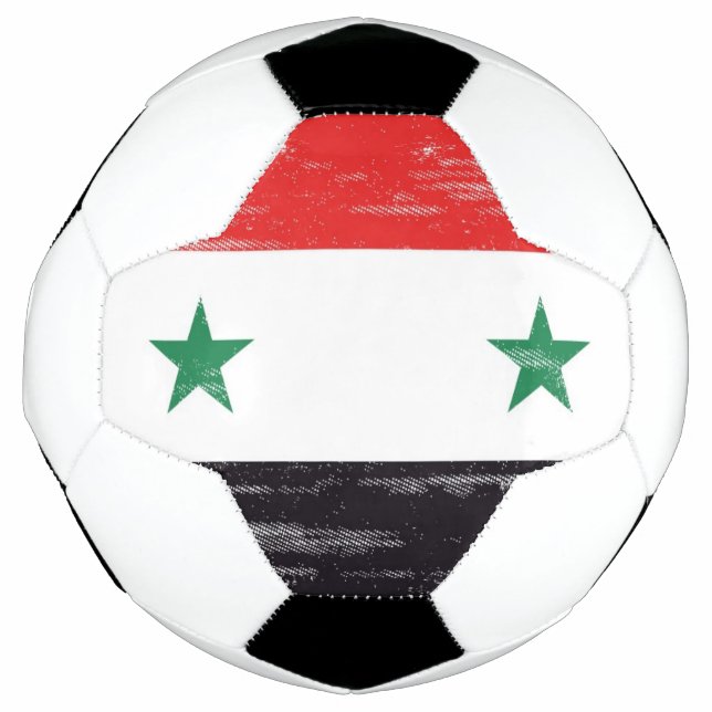 Grunge Flag von Syrien. Fußball (Vorderseite)