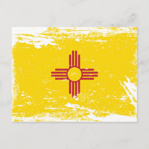 Grunge-Flagge von New Mexico Postkarte
