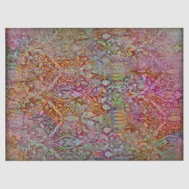 Grunge Floral Decoupage Viktorianisches Gewebe Pap Seidenpapier (Vorderseite)