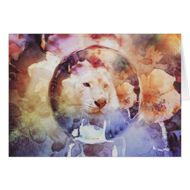 Grunge florale de tigre blanc (Devant horizontal)