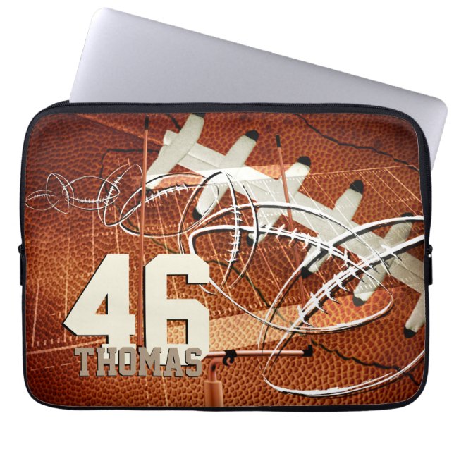 Grunge Football Laptopschutzhülle (Vorderseite)