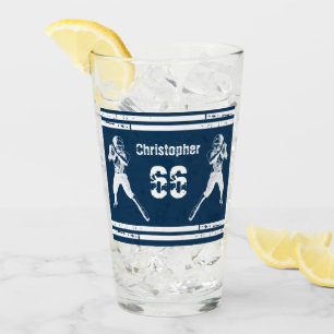 Grunge Football Quarterback Blau und Weiß Glas