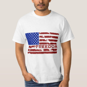 Grunge Freedom United Staaten Flag T-Shirt