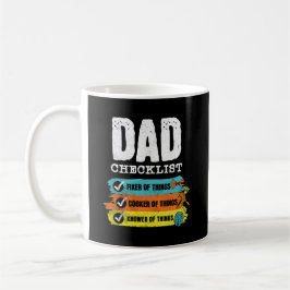 Grunge Funny Vater Checkliste Kaffeetasse