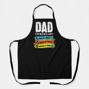 Grunge Funny Vater Checkliste Schürze