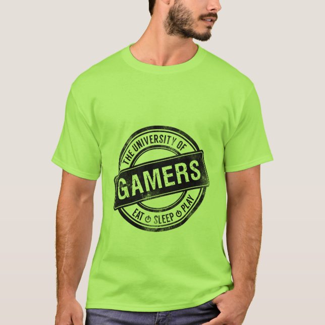 Grunge Gaming T - Shirt University of Gamers (Vorderseite)
