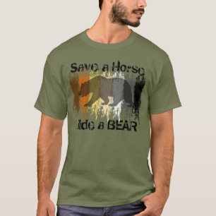 Grunge Gay Bär Stolz Rette Ein Pferd Reite Einen B T-Shirt