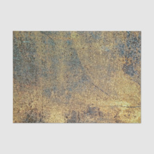 Grunge Gelb & Blau rostendes Metallmuster Seidenpapier
