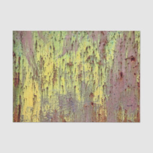 Grunge Gelb & Magenta Rostiges Metallmuster 4 Seidenpapier